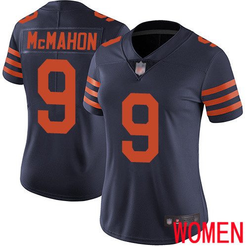 Chicago Bears Limited Navy Blue Women Jim McMahon Jersey NFL Football #9 Rush Vapor Untouchable->youth nfl jersey->Youth Jersey